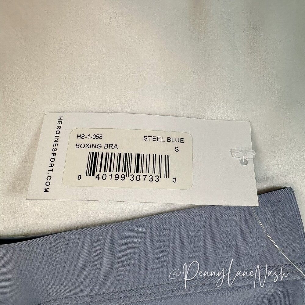 NWT Heroine Sport Boxing Bra & Novel Legging Set Steel Blue - Picture 10 of 12